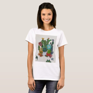Cacti in pots  still life Painting T-Shirt