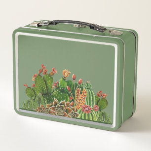 cacti Metal Lunchbox