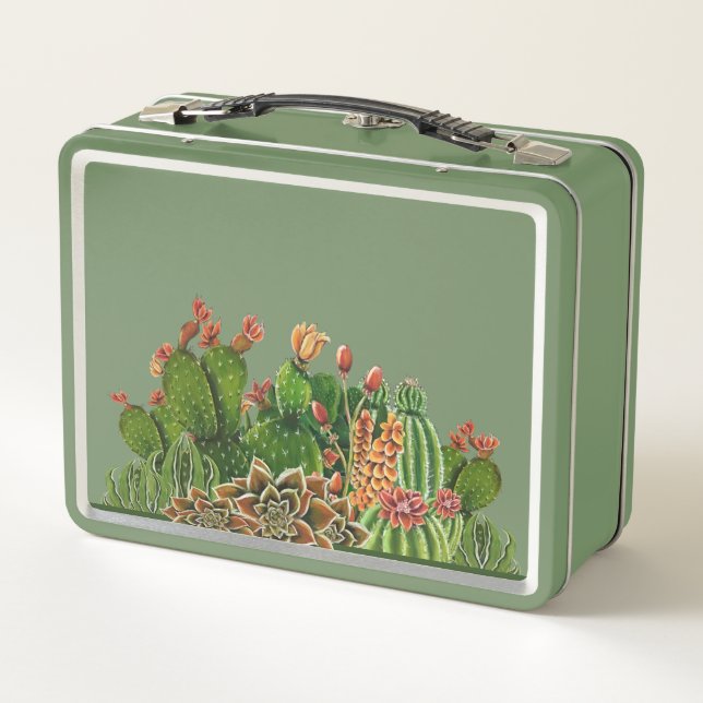 cacti Metal Lunchbox (Back)