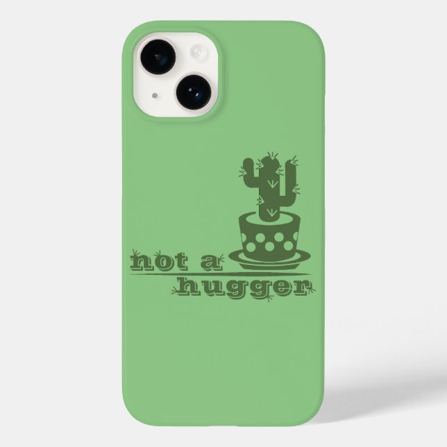 Cacti Not a hugger cactus funny saying Case-Mate iPhone Case (Back)