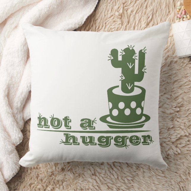 Cacti Not a hugger cactus funny saying Cushion (Blanket)