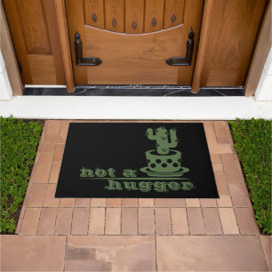 Cacti Not a hugger cactus funny saying Doormat