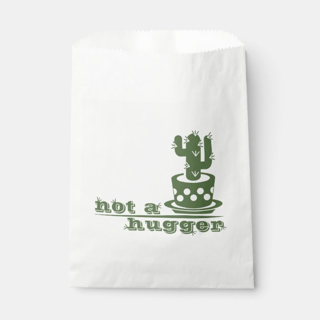 Cacti Not a hugger cactus funny saying Favour Bag (Front)