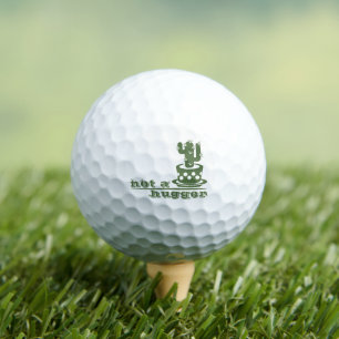 Cacti Not a hugger cactus funny saying Golf Balls