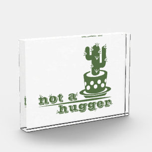 Cacti Not a hugger cactus funny saying Photo Block