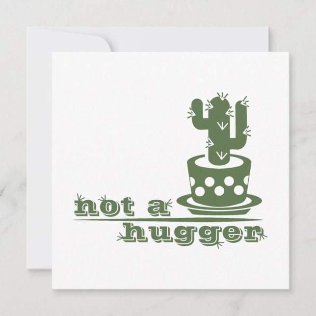 Cacti Not a hugger cactus funny saying Save The Date (Front)