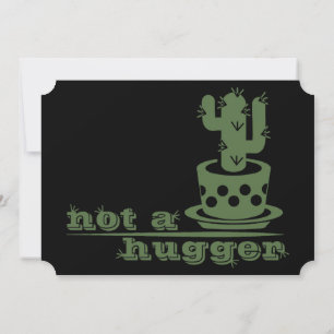Cacti Not a hugger cactus funny saying Thank You Card