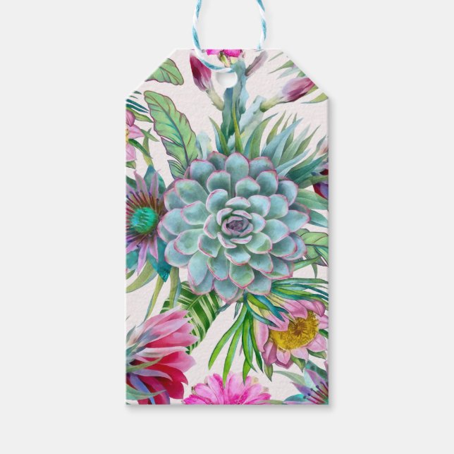 Cacti Pattern Gift Tags (Front)