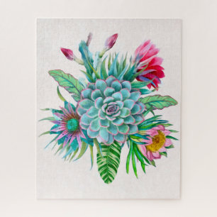 Cacti Pattern Jigsaw Puzzle