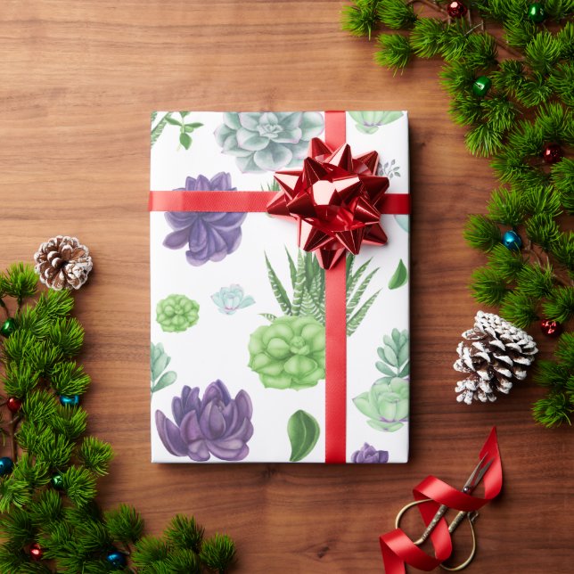 Cacti Pattern  Wrapping Paper (Holiday Gift)