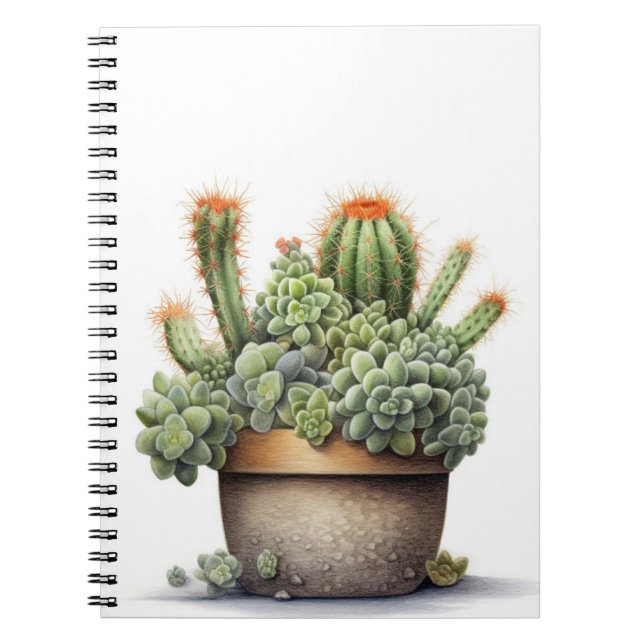 Cacti Plants in Pot Notebook (Front)