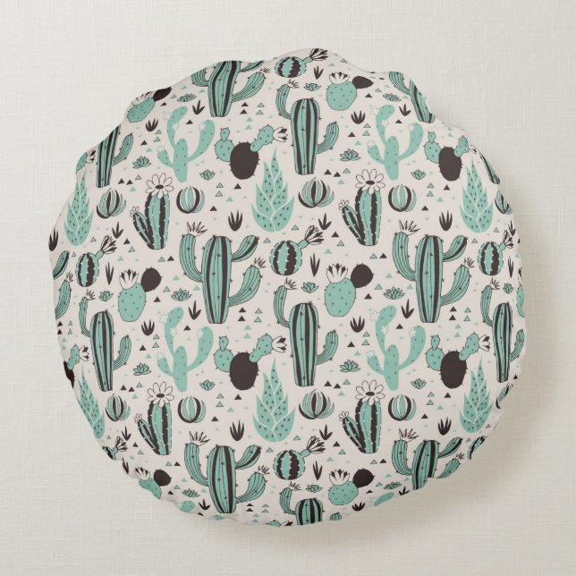 Cacti Round Cushion (Back)