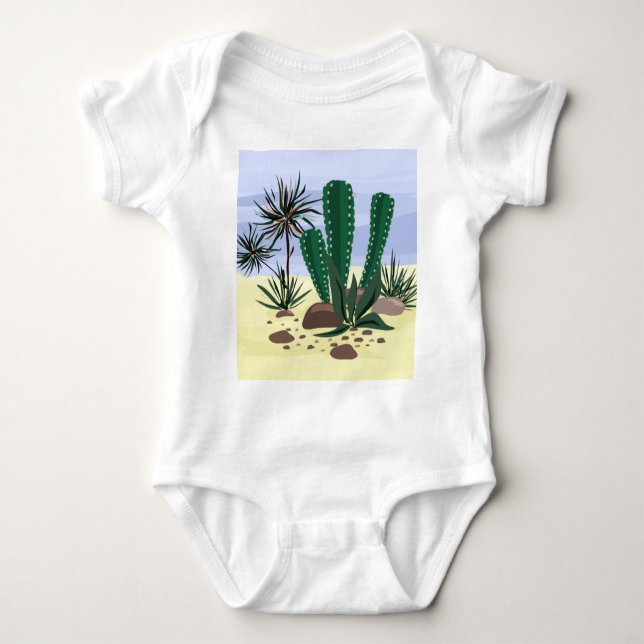 Cacti, succulents .  baby bodysuit (Front)