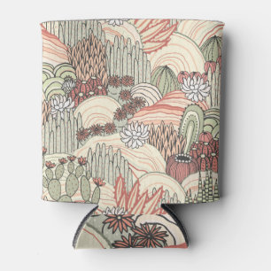 Cacti Succulents Outdoor Landscape Pattern Can Cooler