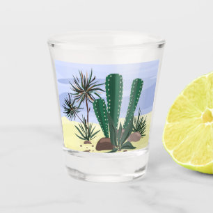 Cacti, succulents . shot glass