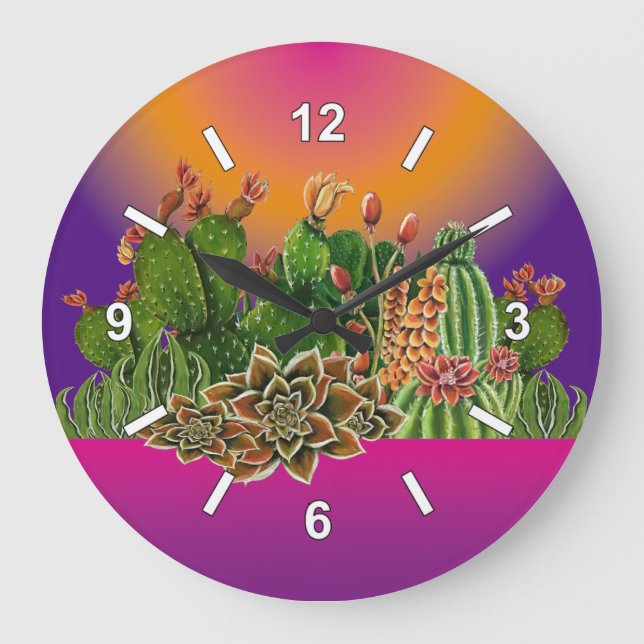 cacti Wall Clock (Front)