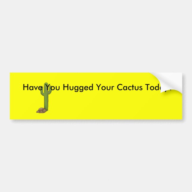 cactus1, Have You Hugged Your Cactus Today? Bumper Sticker (Front)