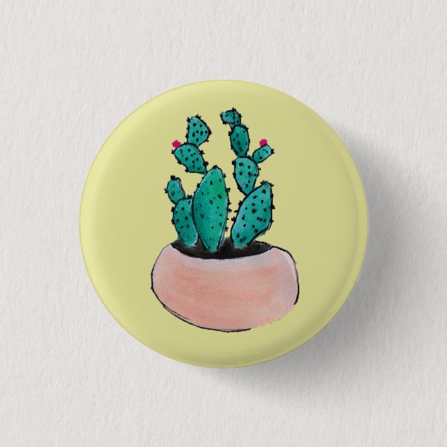 Cactus 3 Cm Round Badge (Front)