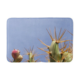 Cactus and Blue Sky Photo Bath Mat