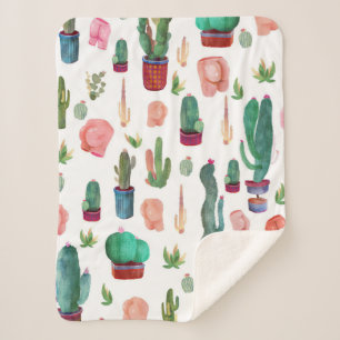 Cactus and Butts Sherpa Blanket