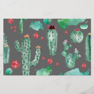 cactus and ladybug pattern - black background flyer