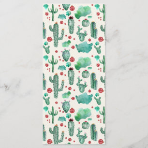 cactus and ladybug pattern - cream background menu