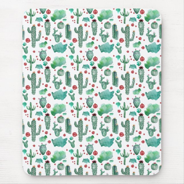 cactus and ladybug pattern - mouse pad (Front)