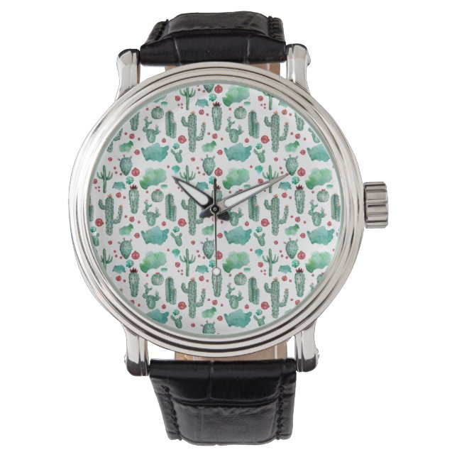 cactus and ladybug pattern - watch (Front)