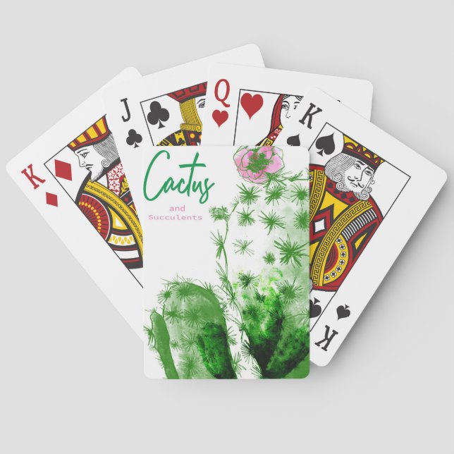 Cactus And Succulents Playing Cards (Back)