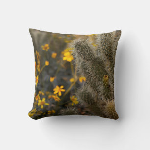 cactus and wildflowers cushion