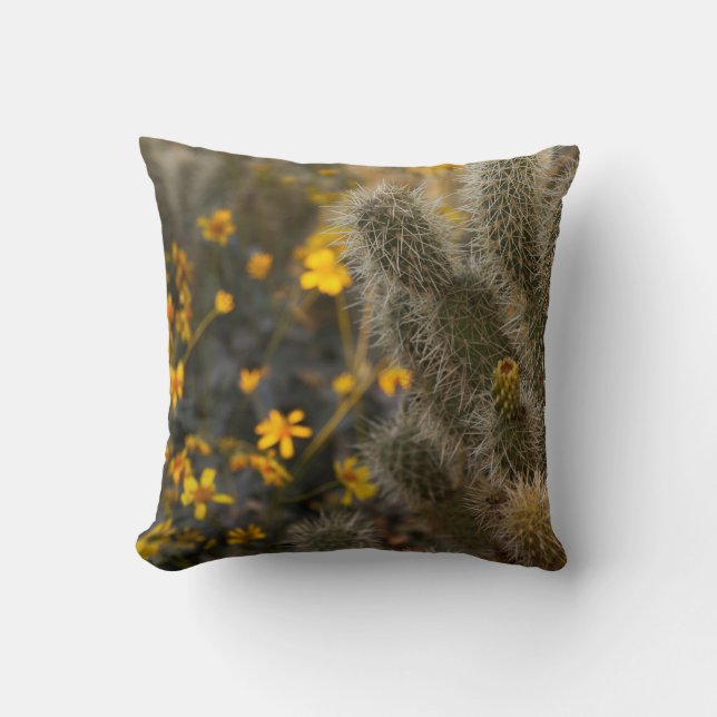 cactus and wildflowers cushion (Front)