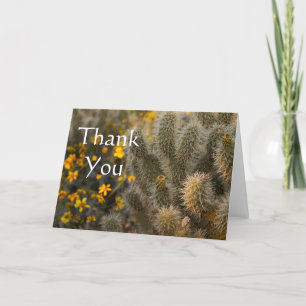 Cactus and Wildflowers, Thank you Card