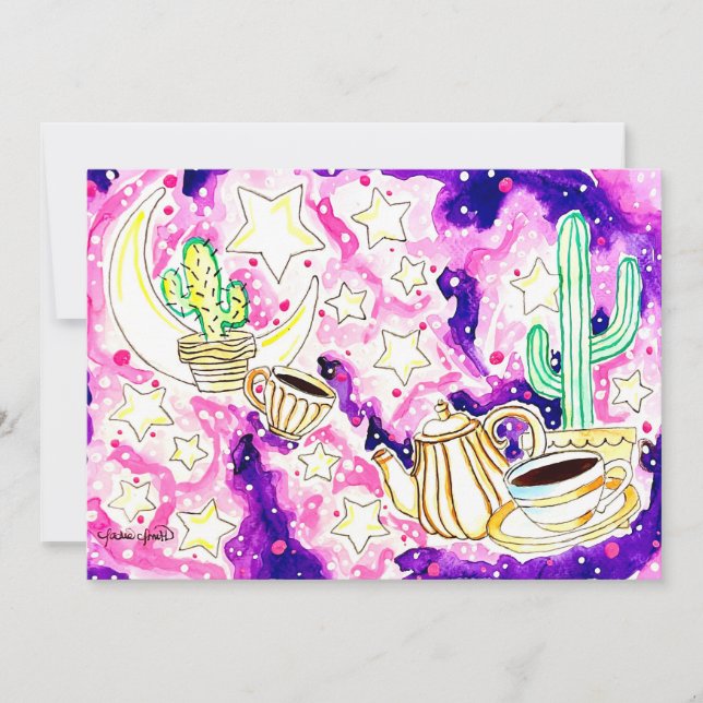 Cactus Art Invitation (Front)
