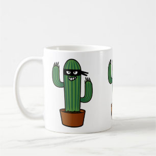 Cactus bandido ninja masked sneaky bandit coffee mug