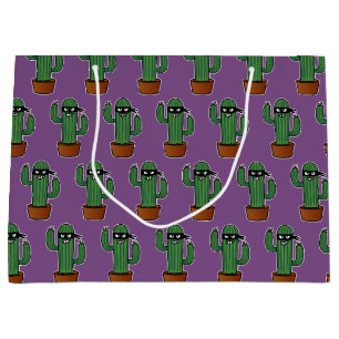 Cactus bandido ninja masked sneaky bandit large gift bag