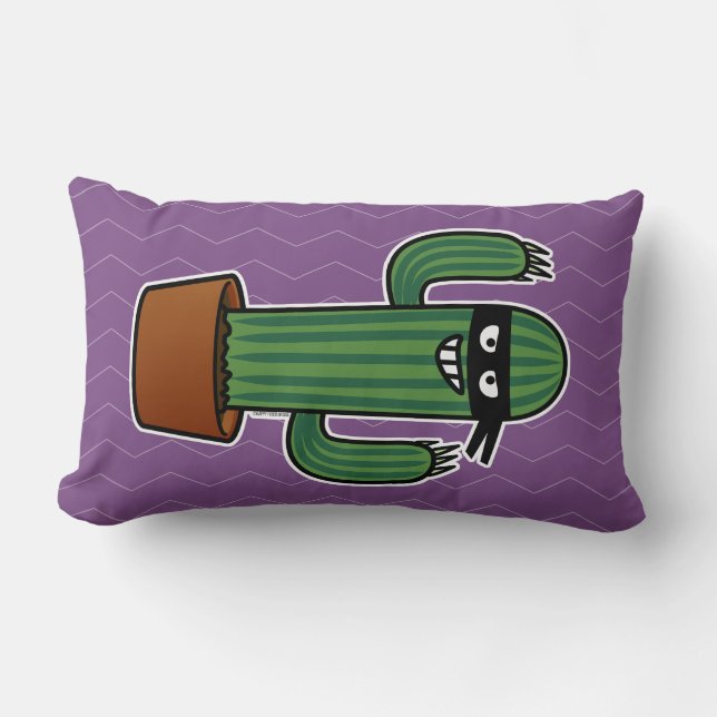 Cactus bandido ninja masked sneaky bandit lumbar cushion (Front)