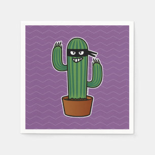 Cactus bandido ninja masked sneaky bandit napkin