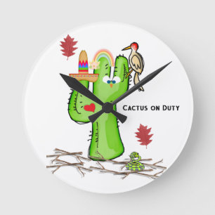 Cactus Bird Clock