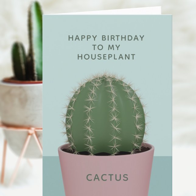Cactus Birthday Card (🌵Celebrate a year of keeping your cactus alive. Send them this birthday card (also use for humans))