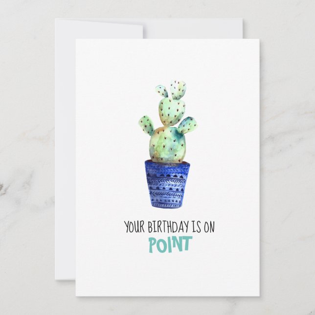 Cactus birthday card (Front)