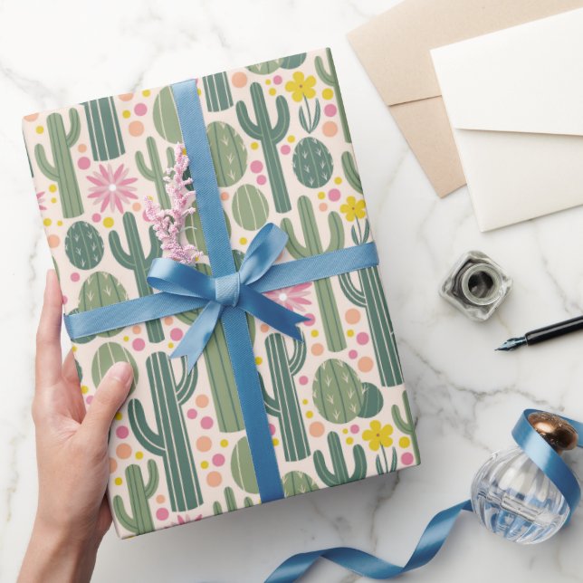Cactus Bloom Bliss Wrapping Paper (Gifting)
