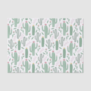 Cactus botanical pattern tissue paper