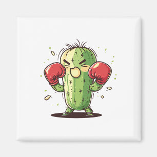 Cactus Boxer Funny Humourous Ly Punch Magnet