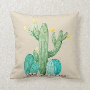 Cactus Cacti Succulent Southwest Desert Watercolor Cushion