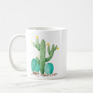 Cactus Cacti Watercolor Southwest Desert Succulent Coffee Mug