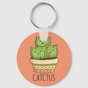 Cactus Cats Key Ring