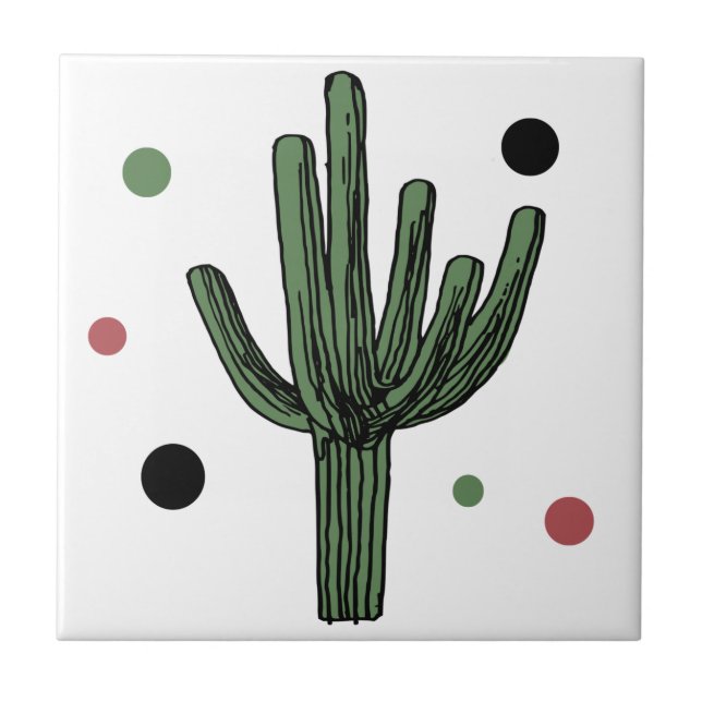 Cactus Ceramic Tile (Front)
