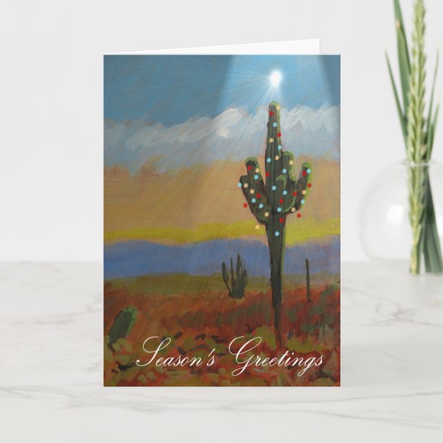 Cactus Christmas Holiday Card (Front)