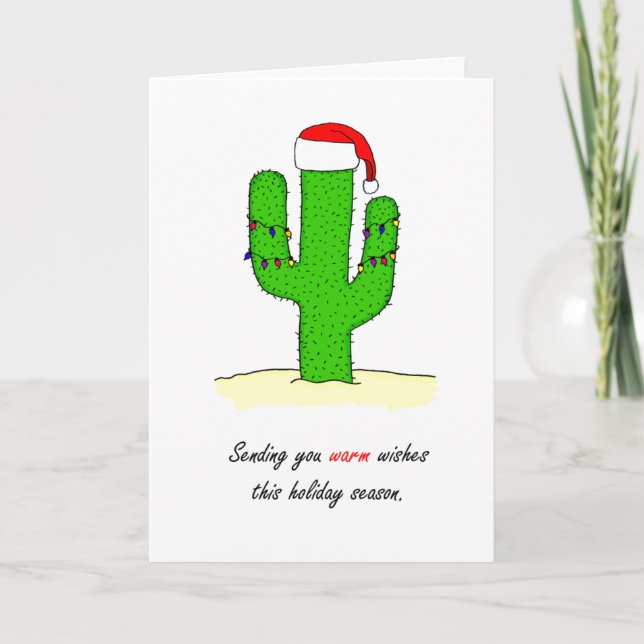 Cactus Christmas Holiday Card (Front)
