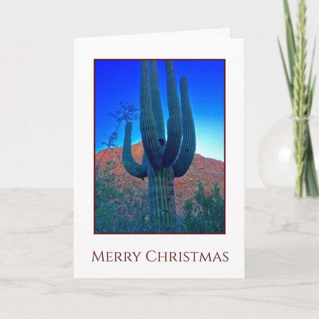 Cactus Christmas  Holiday Card (Front)